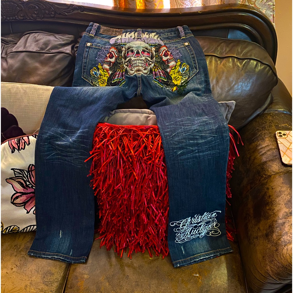Authentic Vintage Ed Hardy Women Jeans  Brand New  Can Negotiate